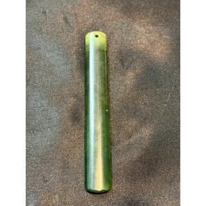 Vintage Dark Green Jade Rectangular Bar Pendant / Pendant Only
